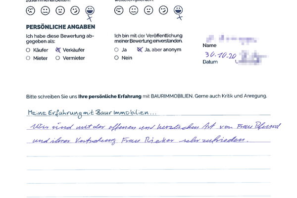 Bewertung von Herr A.