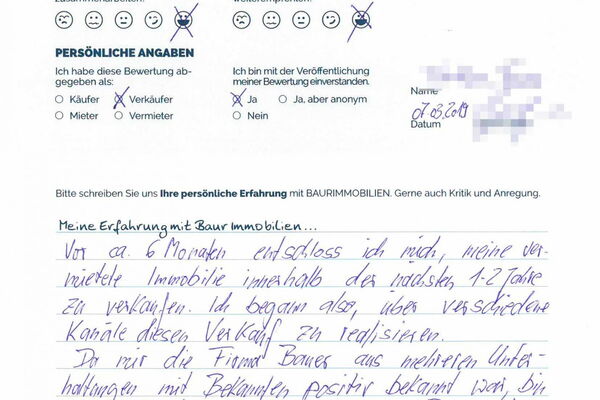 Bewertung von Herr F.