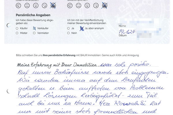 Bewertung von Eheleute G.