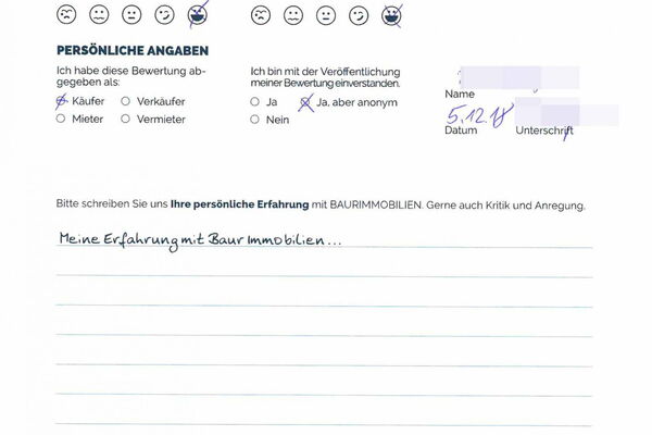 Bewertung von Frau A.