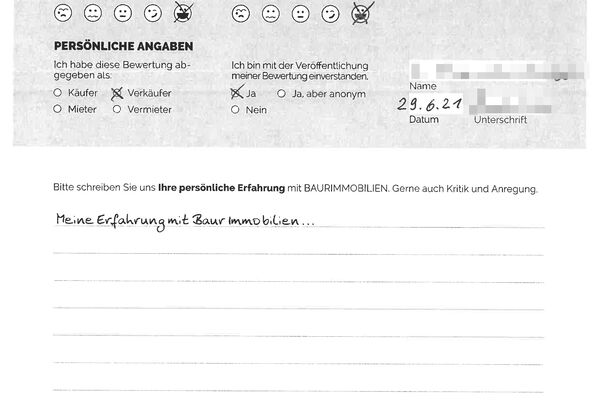 Bewertung von Herr F.