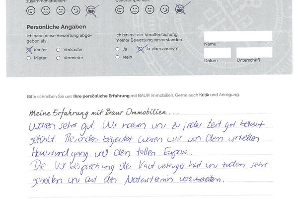 Bewertung von Fam. K.