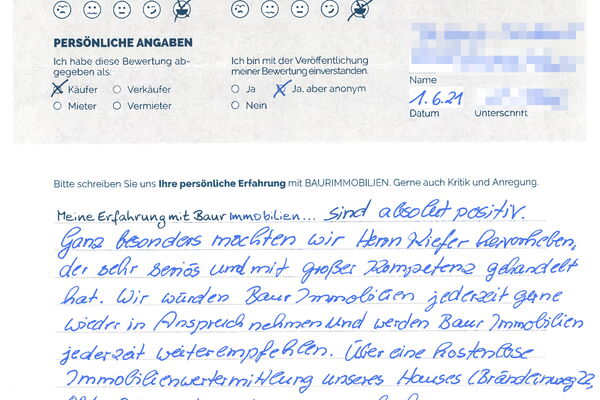 Bewertung von Eheleute M.