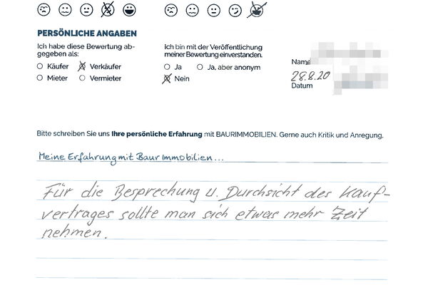 Bewertung von Herr B.