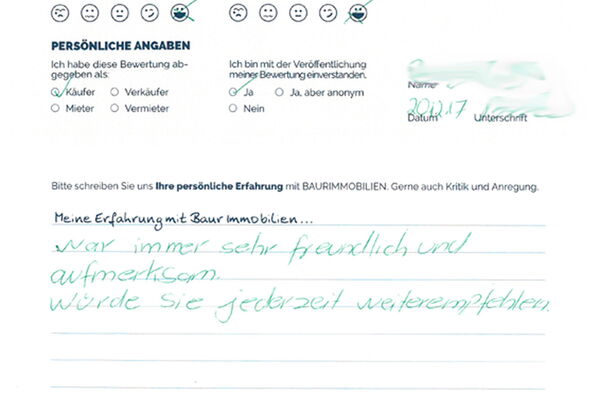 Bewertung von Frau D.