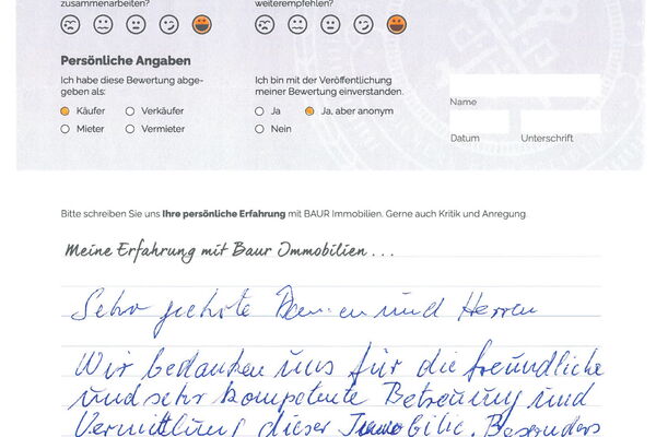 Bewertung von Familie A.