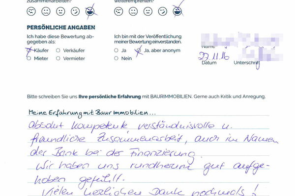 Bewertung von Frau B.