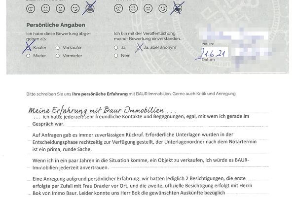 Bewertung von Herr M.