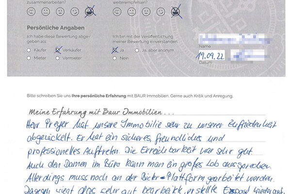 Bewertung von Herr W.