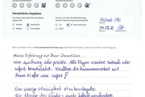 Bewertung von Herr O.