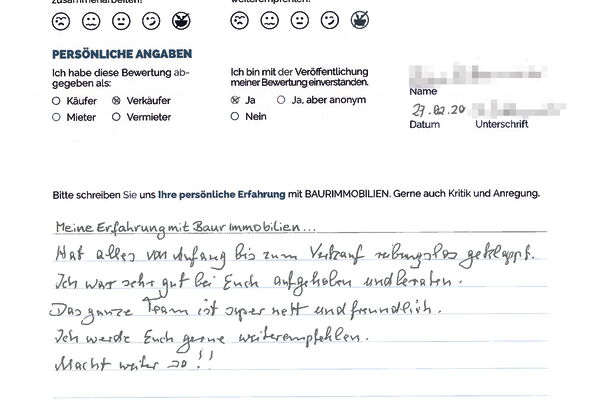 Bewertung von Herr B.