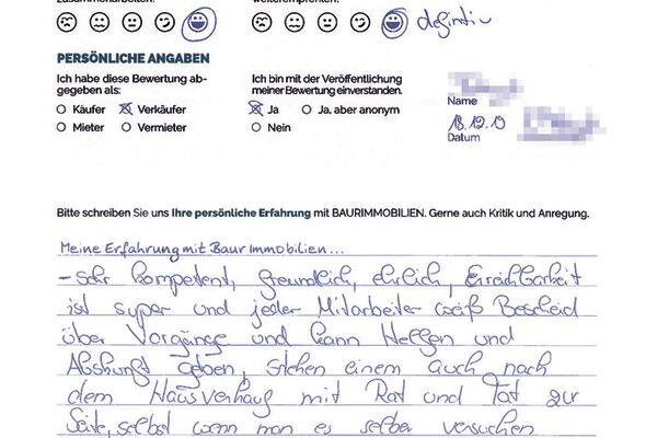 Bewertung von Herr F.