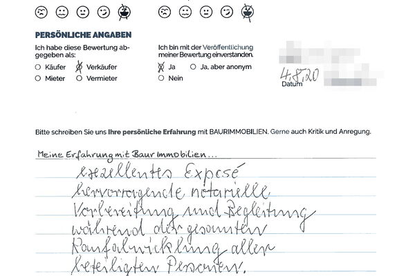 Bewertung von Herr S.