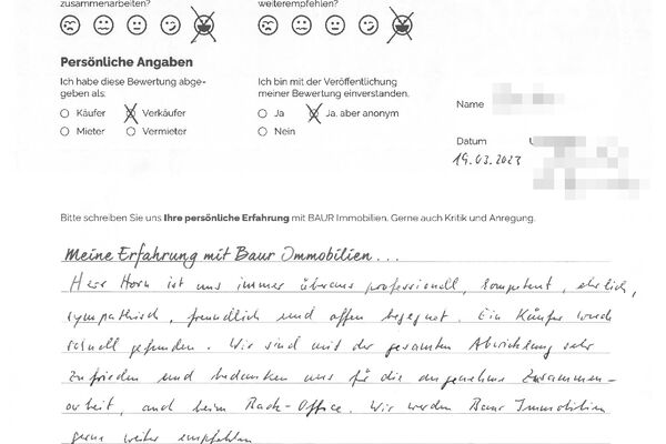 Bewertung von Herr B.