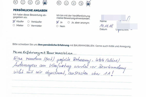 Bewertung von Herr K.