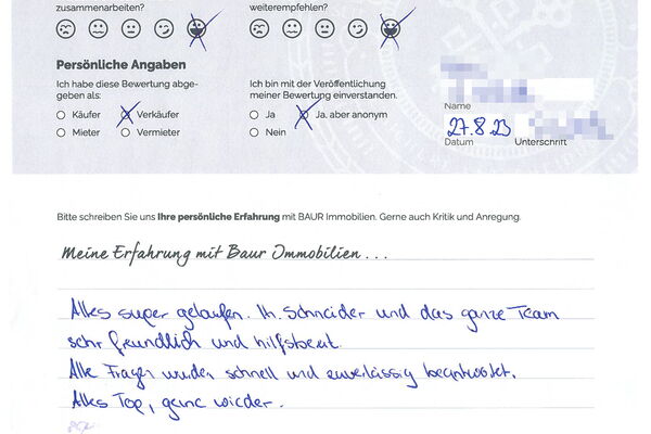 Bewertung von Frau S.