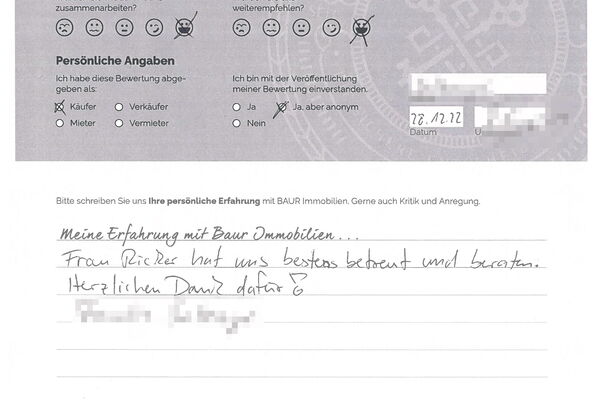 Bewertung von Fam. S.