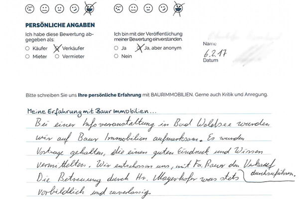 Bewertung von Herr O.