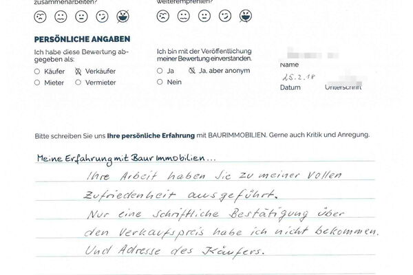 Bewertung von Herr S.