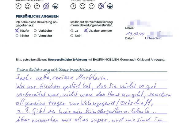 Bewertung von Herr B.