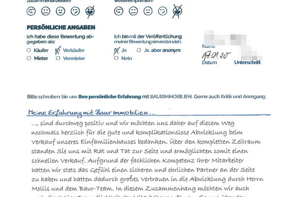 Bewertung von Frau R.