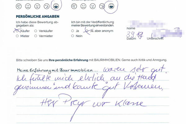 Bewertung von Frau B.