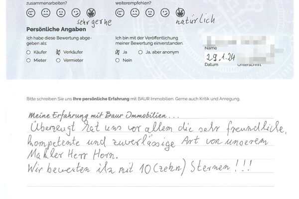 Bewertung von Herr W.