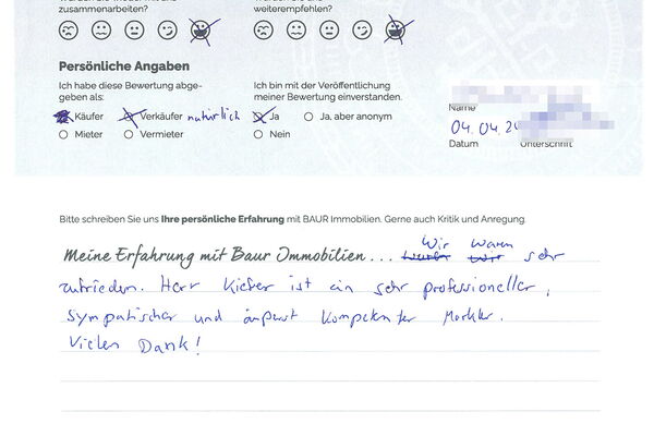 Bewertung von Herr L.