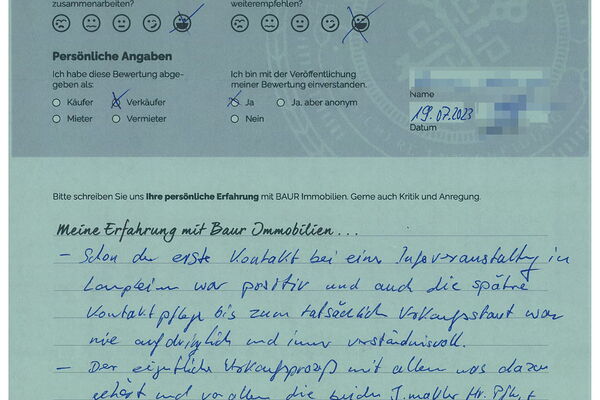 Bewertung von Herr A.