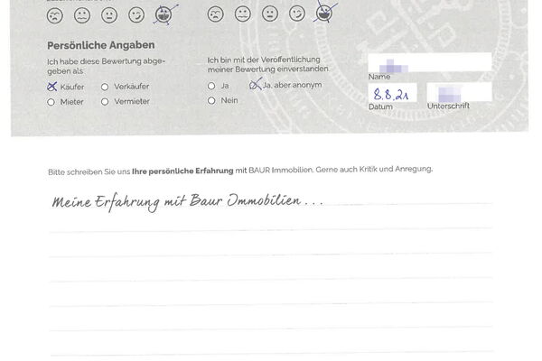 Bewertung von Eheleute A.