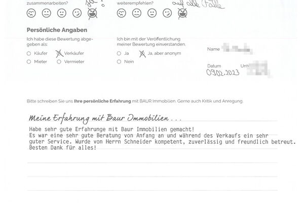 Bewertung von Frau B.