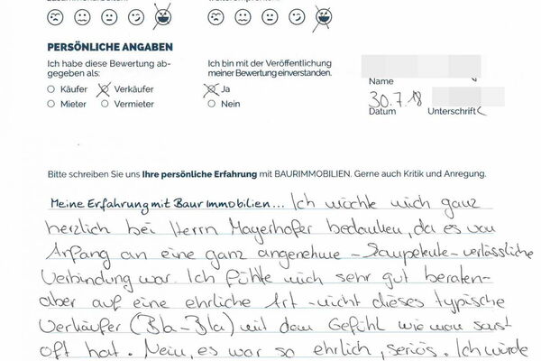 Bewertung von Frau D.