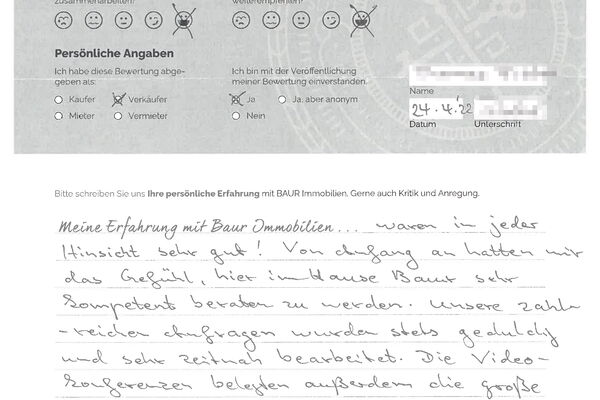 Bewertung von Herr F.