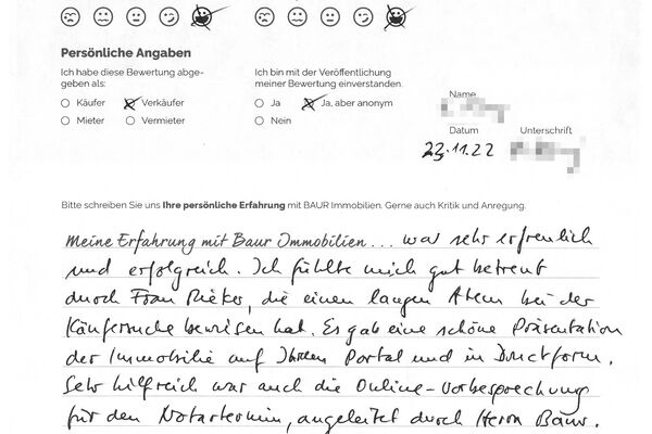 Bewertung von Frau K.