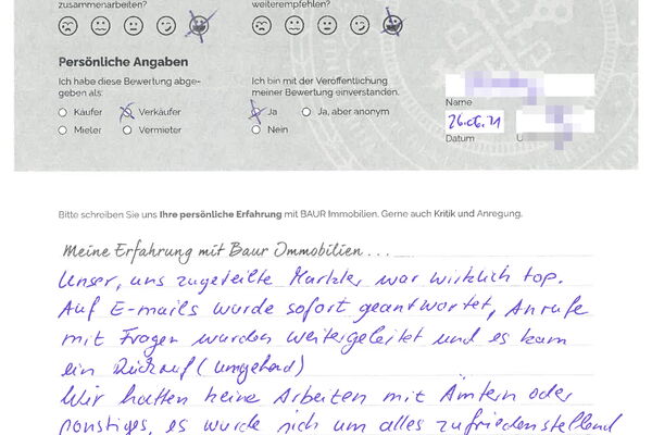 Bewertung von Fam. O.