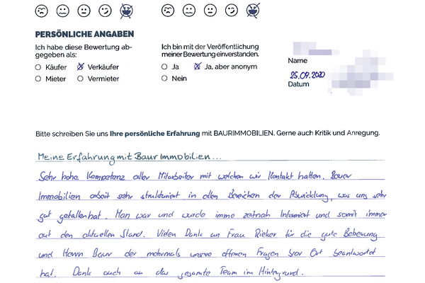 Bewertung von Eheleute T.