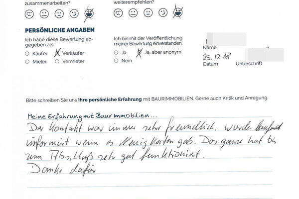 Bewertung von Herr G.