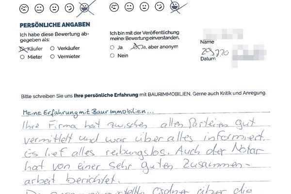 Bewertung von Frau S.