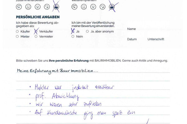 Bewertung von Frau A.