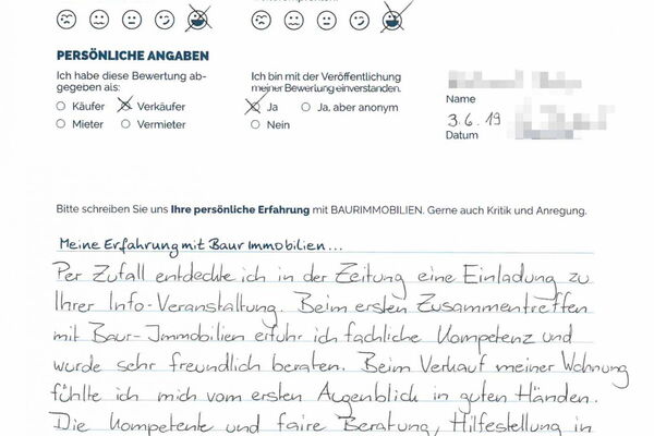 Bewertung von Frau I.