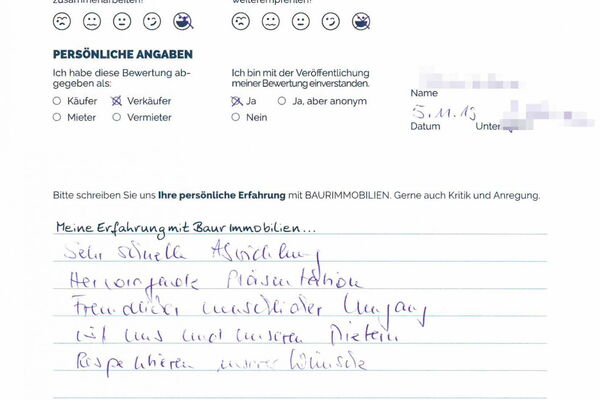 Bewertung von Herr S.