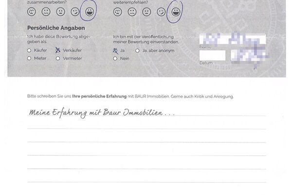 Bewertung von Frau A.