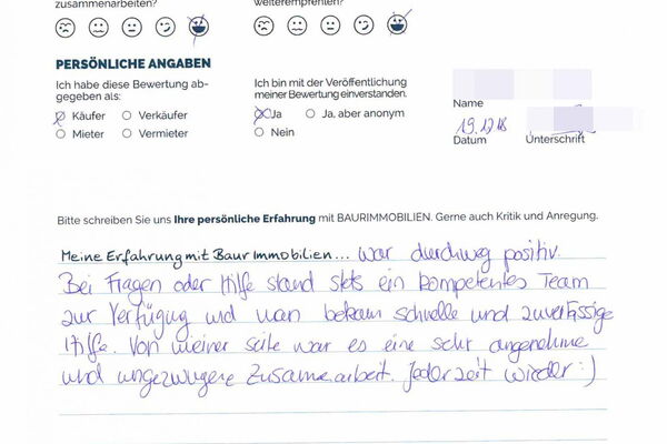 Bewertung von Frau B.