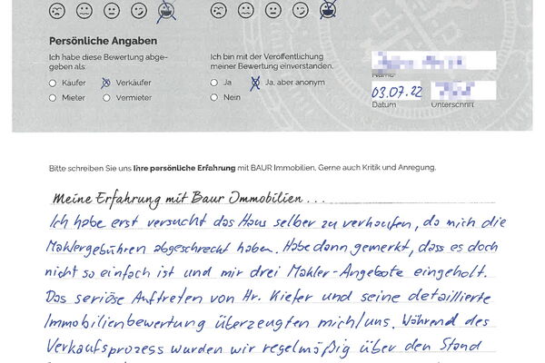 Bewertung von Herr F.