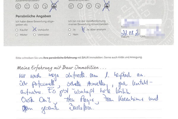 Bewertung von Frau J.