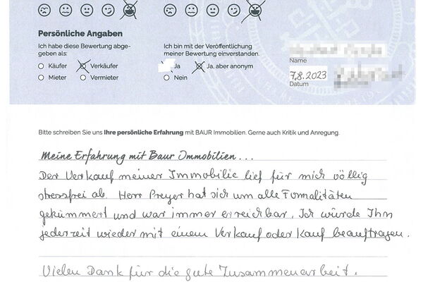 Bewertung von Frau N.