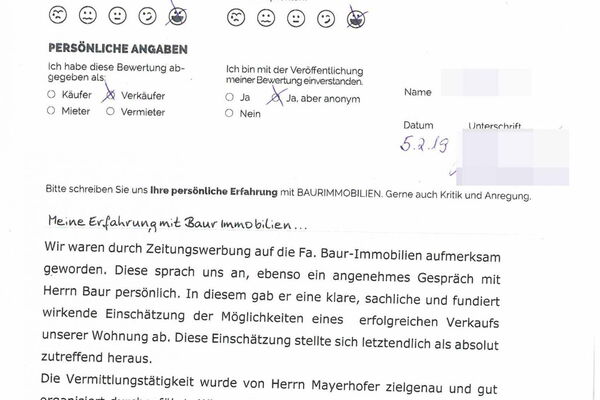 Bewertung von Familie S.