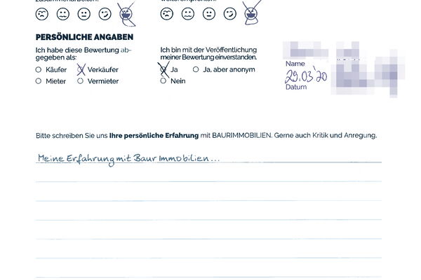 Bewertung von Fam W.