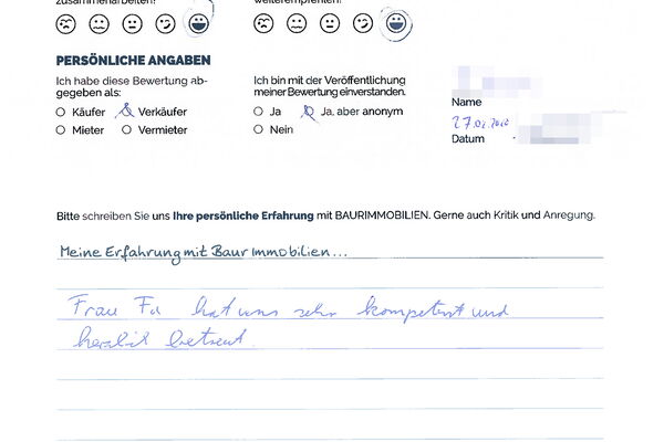 Bewertung von Eheleute K.