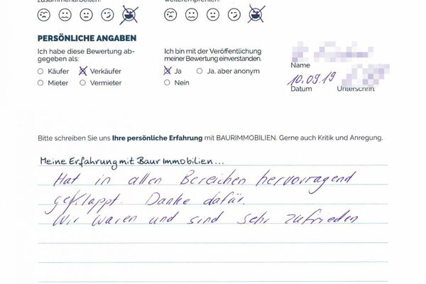 Bewertung von Frau F.